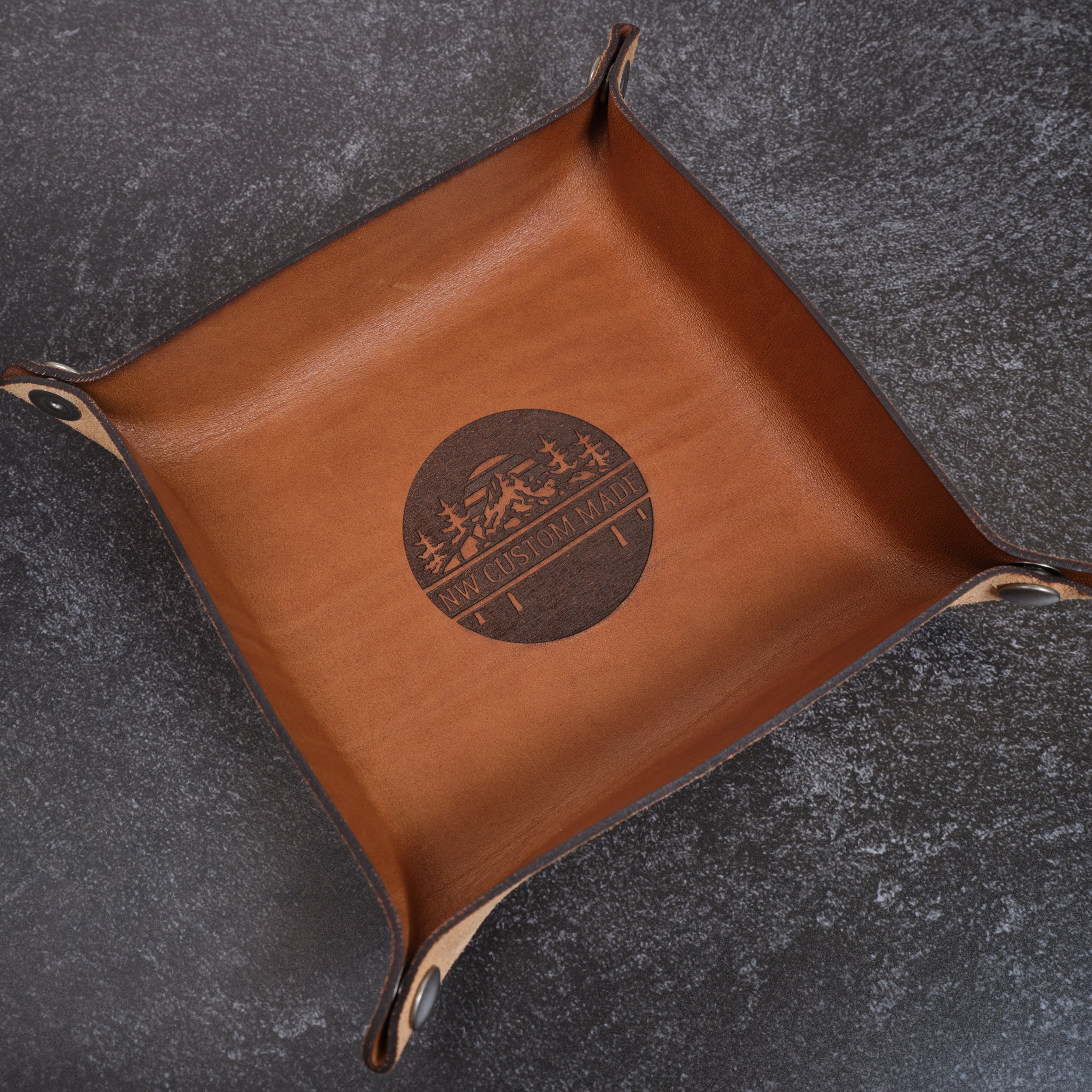 Custom leather valet tray / catch all tray - handmade with Italian vegetable tanned leather; Made to order offers