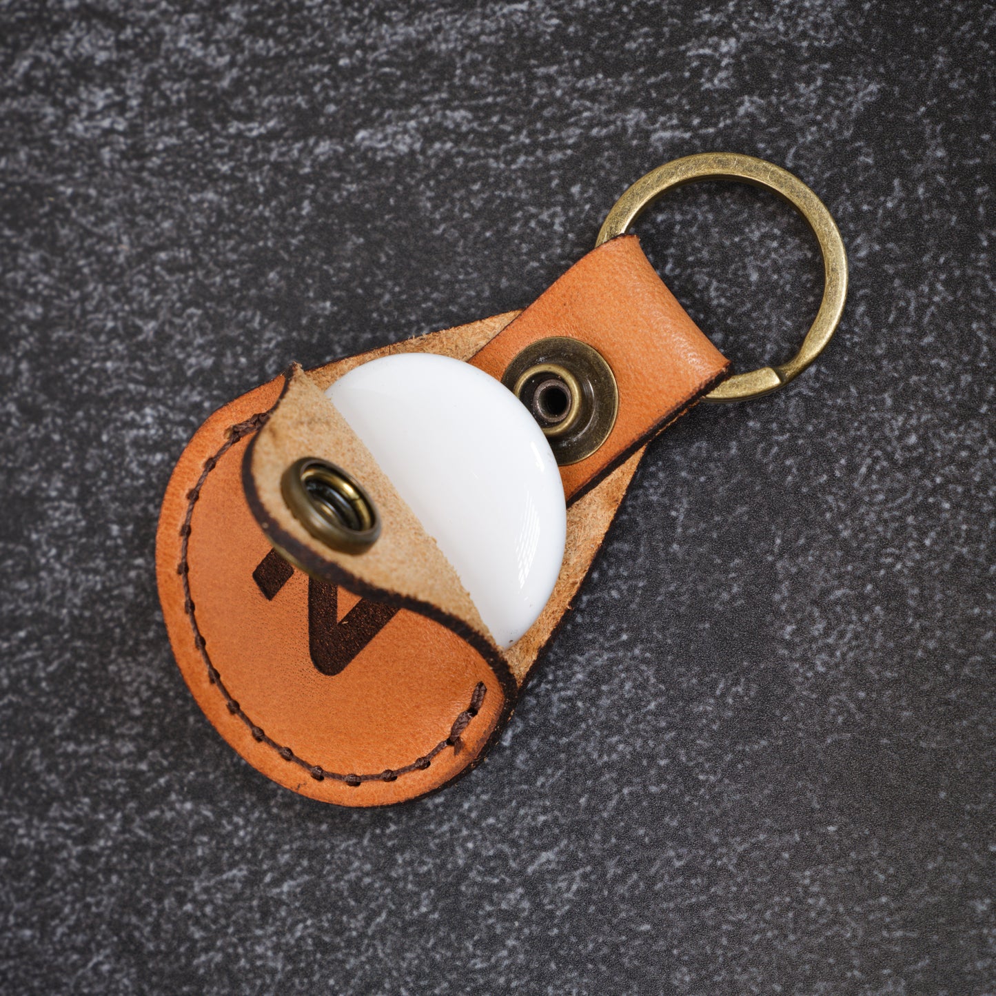 AirTag Case Leather Keychain