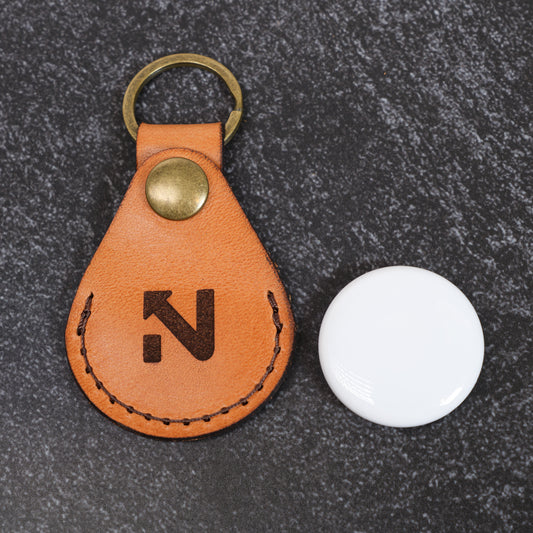 AirTag Case Leather Keychain