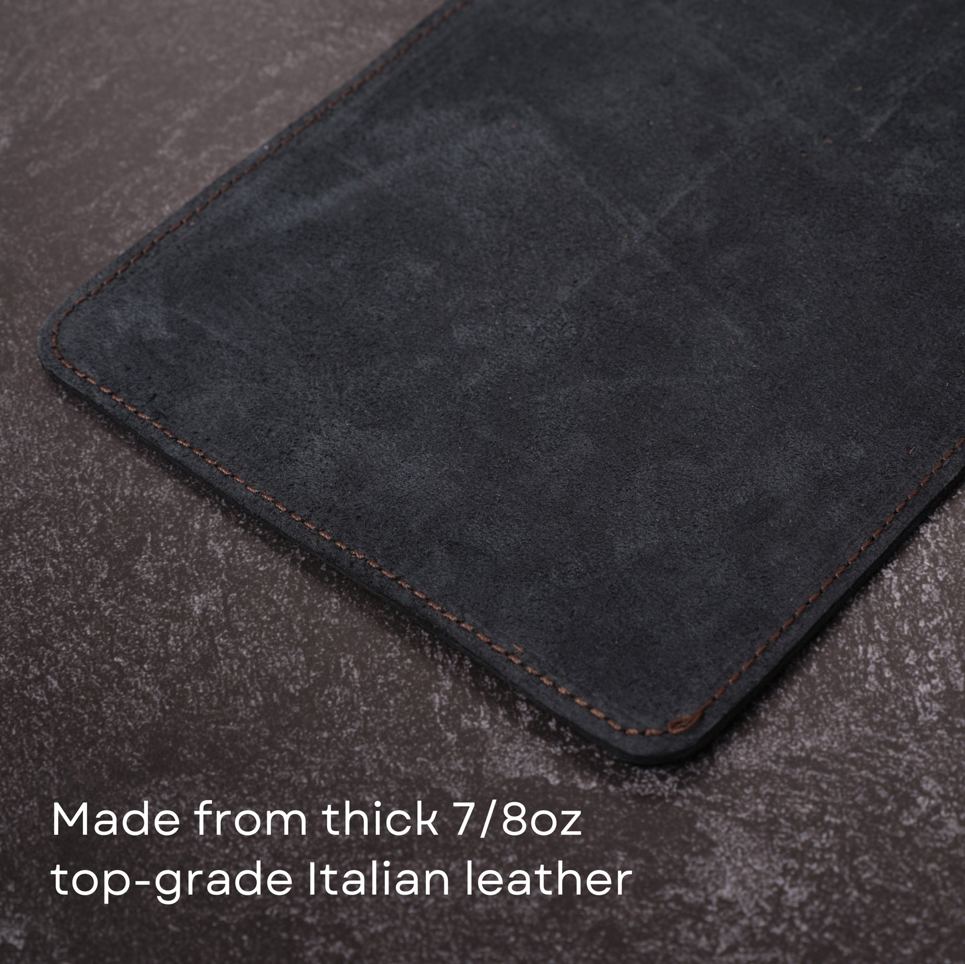 Italian Leather Mousepads Custom Engraved and Stitched