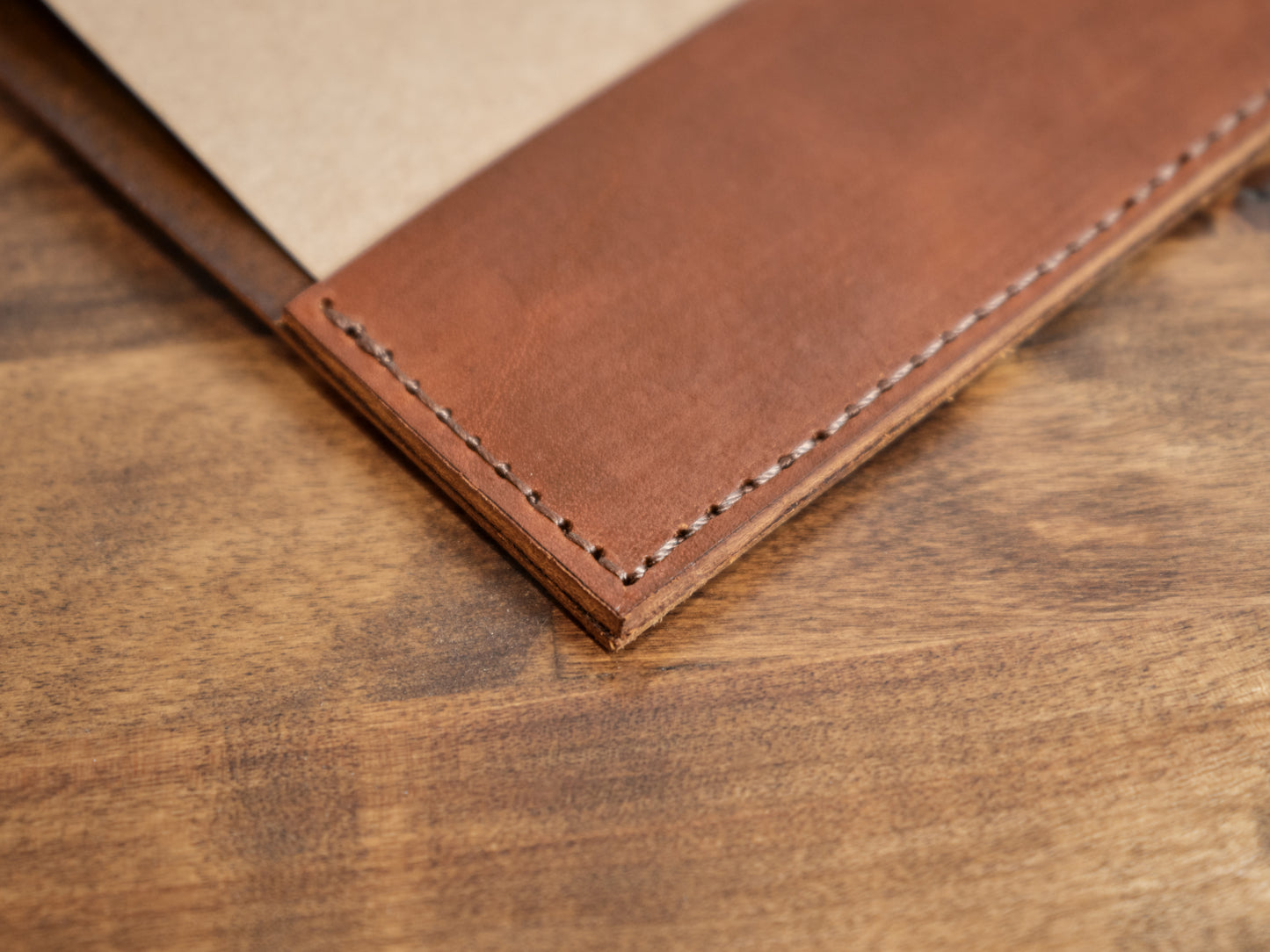 Engraved Leather A5 Wrap Around Journal Italian Leather