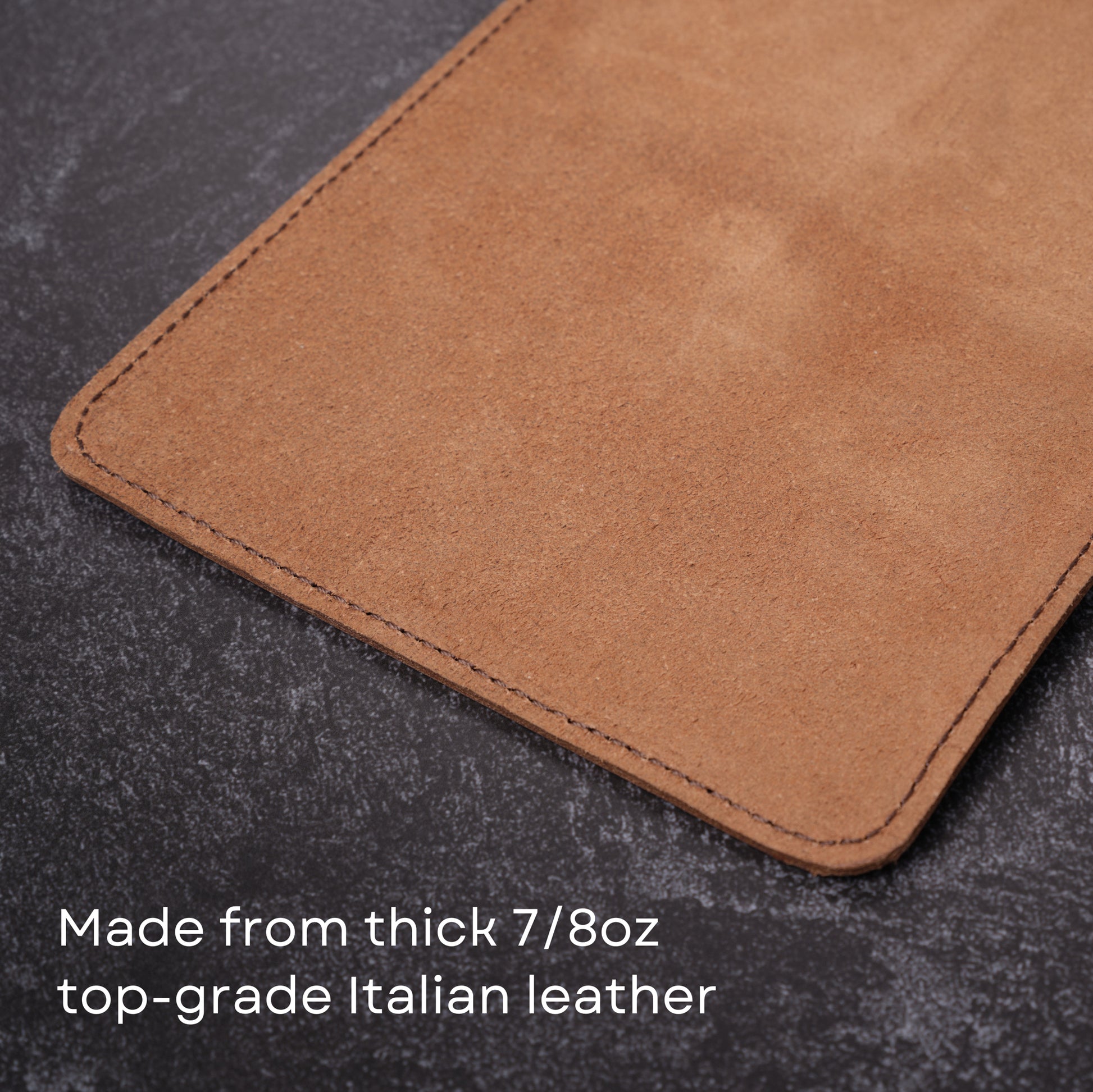 Italian Leather Mousepads Custom Engraved and Stitched