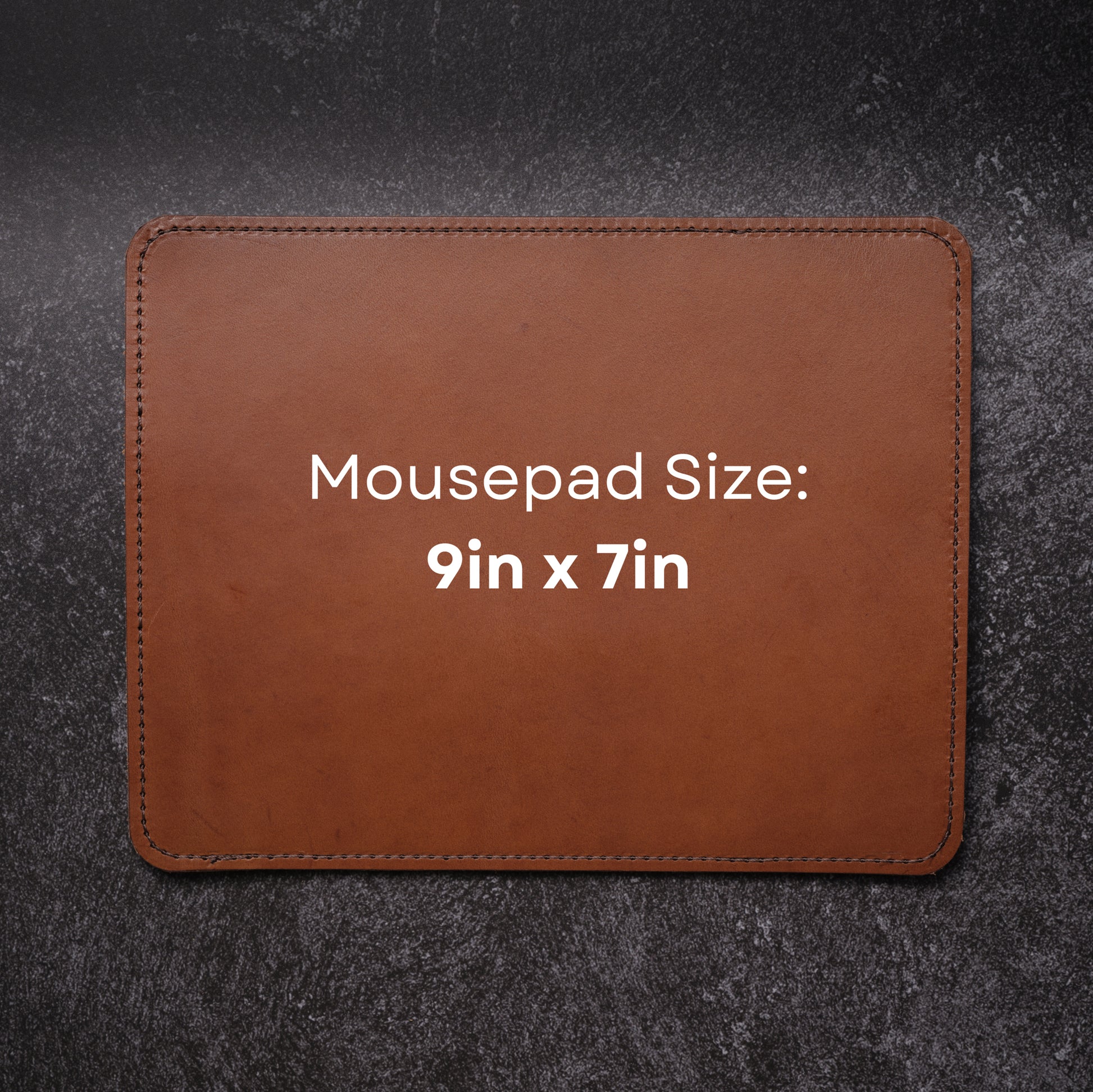 Italian Leather Mousepads Custom Engraved and Stitched