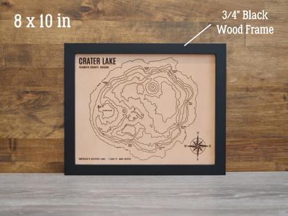 Crater Lake Topographic Leather Map