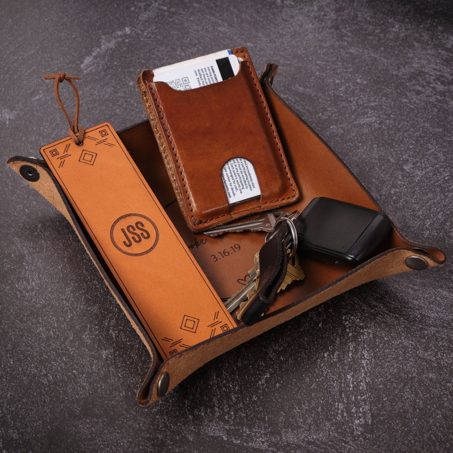 Anniversary Leather Valet Tray