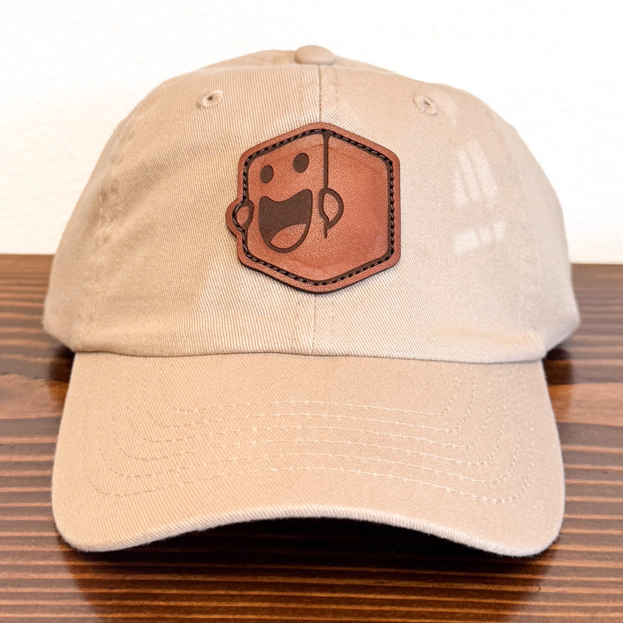 Custom leather patch hat example