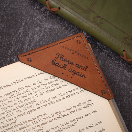 Personalized Leather Corner Bookmark