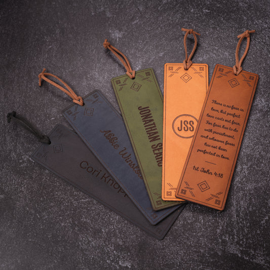 Personalized Leather Bookmark