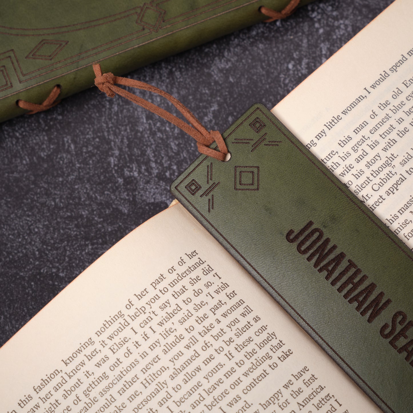 Personalized Leather Bookmark