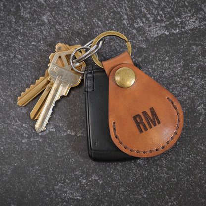 Guitar Pick Holder Leather Keychain