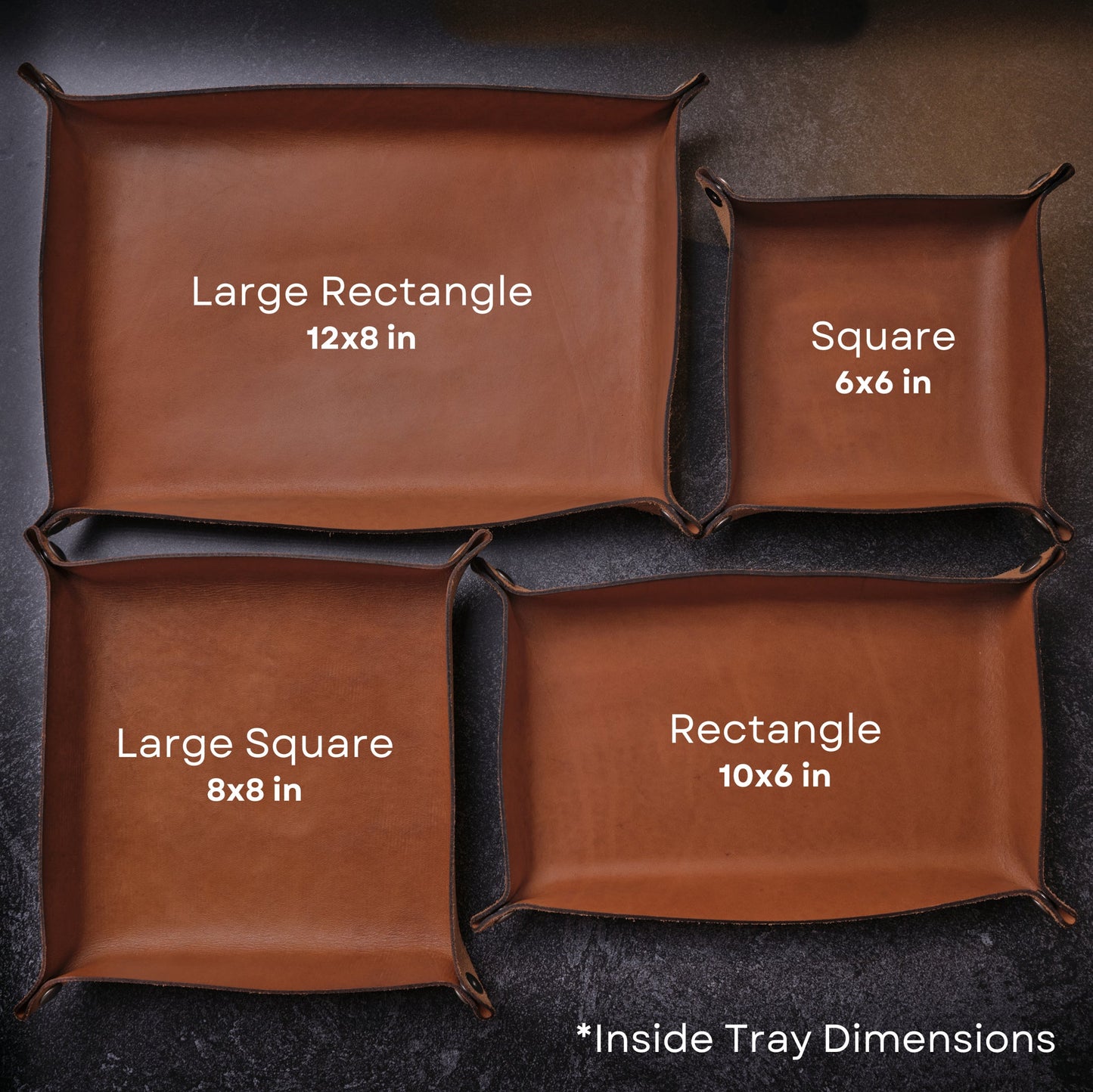 Custom Logo Leather Valet Catchall Tray