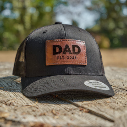 Dad Est 2024 Trucker Hat for Baby Announcement Gift