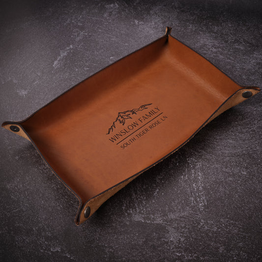 New Home Housewarming Gift Leather Tray