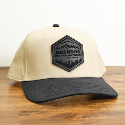 Custom Patch Hat Otto Vintage Style Snapback Black Leather