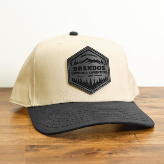 Custom Patch Hat Otto Vintage Style Snapback Black Leather