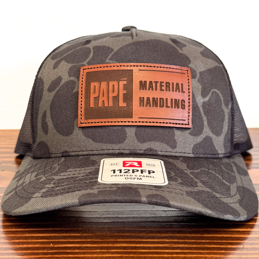 Custom leather patch hat example