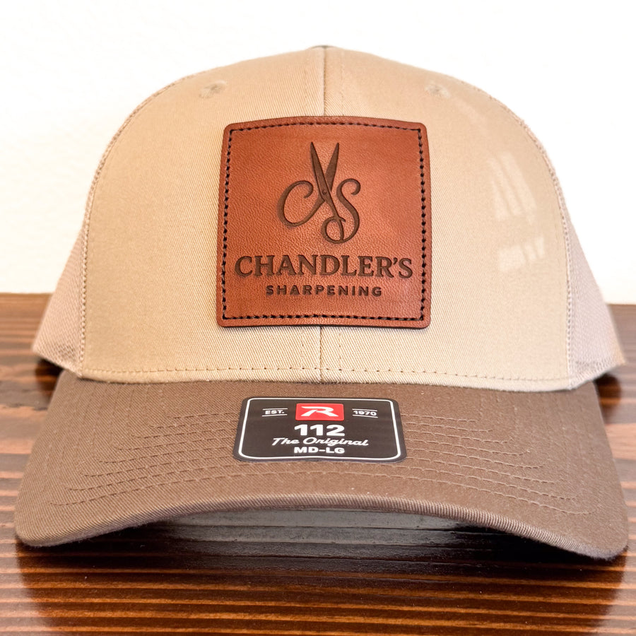 Custom leather patch hat example