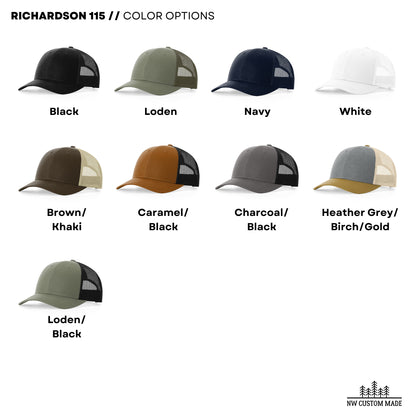 Custom Logo Trucker Hats | Richardson 115 Low Profile