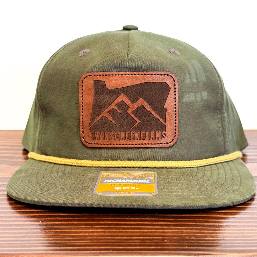 Custom leather patch hat example