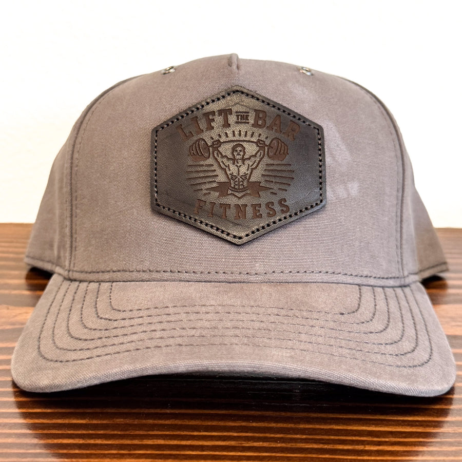 Custom leather patch hat example