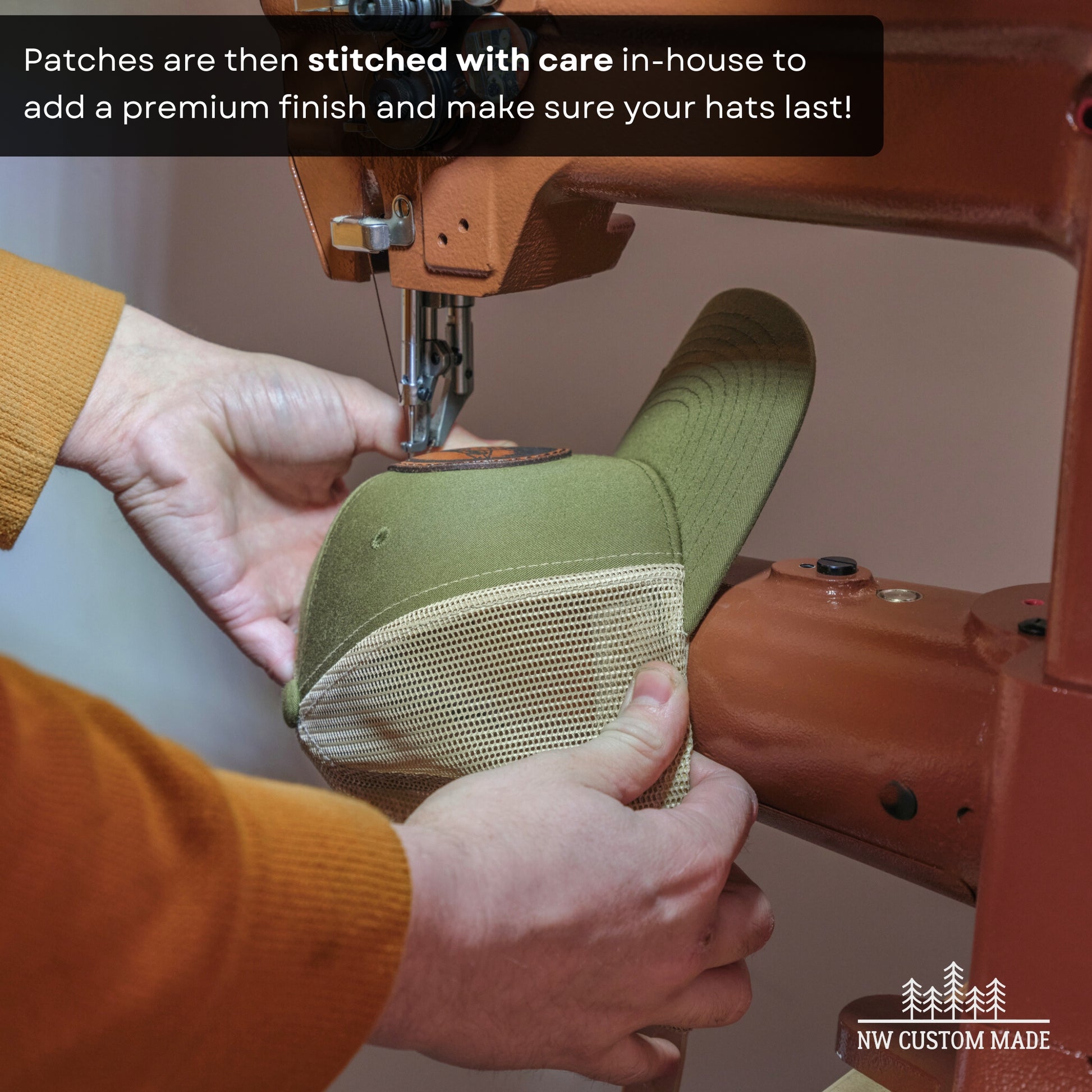 Custom Logo Rope Hats Richardson 256 Leather Patch Hat – NW