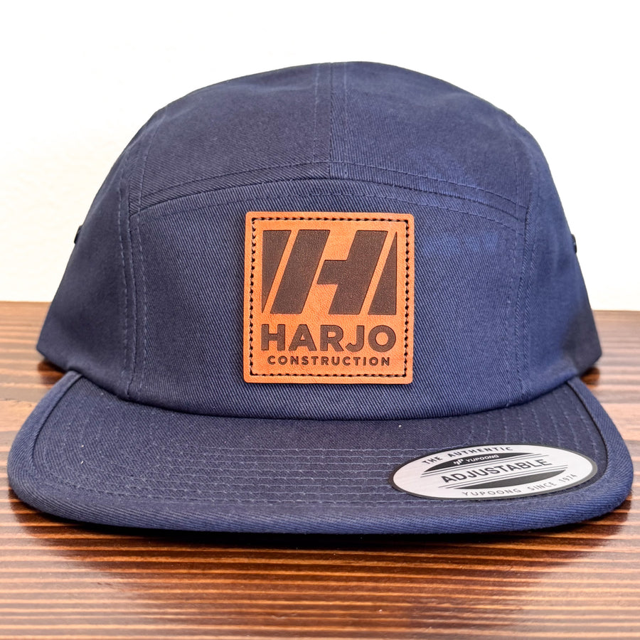 Custom leather patch hat example